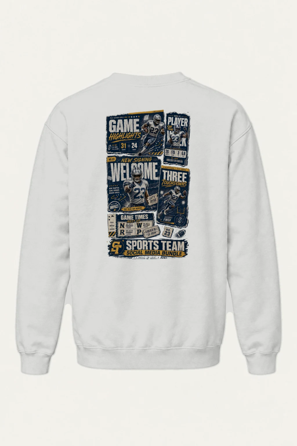 "Game Highlights" Heavy Blend Unisex Crewneck Sweatshirt | Gildan 18000
