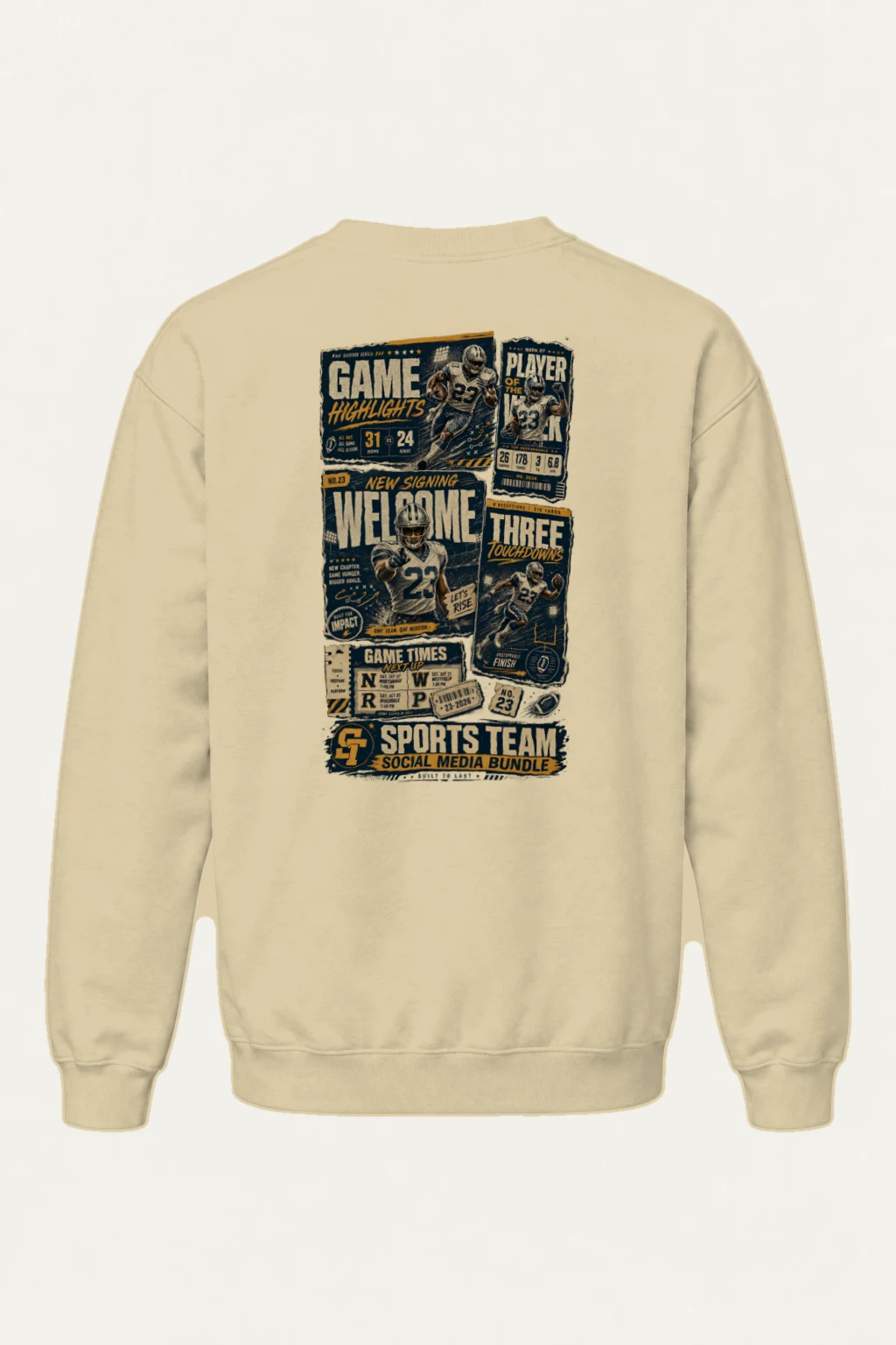 "Game Highlights" Heavy Blend Unisex Crewneck Sweatshirt | Gildan 18000