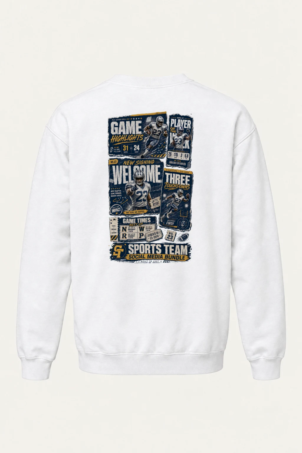 "Game Highlights" Heavy Blend Unisex Crewneck Sweatshirt | Gildan 18000