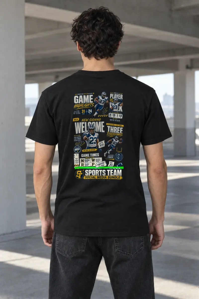 "Game Highlights" Heavyweight Unisex Crewneck T-shirt | Gildan 5000