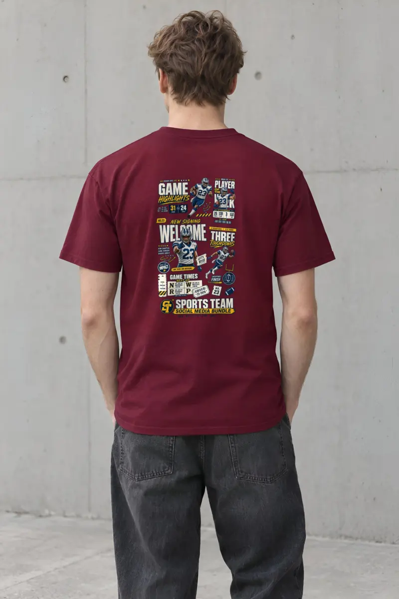 "Game Highlights" Heavyweight Unisex Crewneck T-shirt