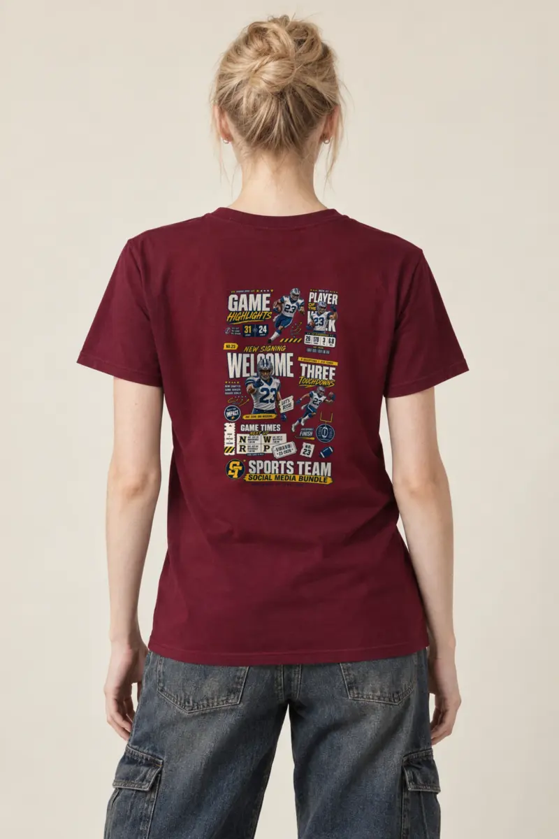 "Game Highlights" Heavyweight Unisex Crewneck T-shirt