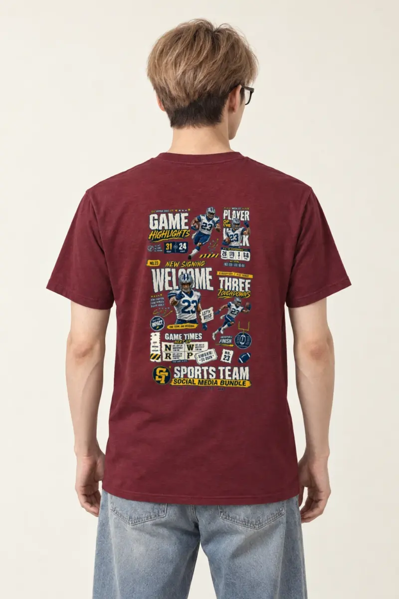 "Game Highlights" Heavyweight Unisex Crewneck T-shirt