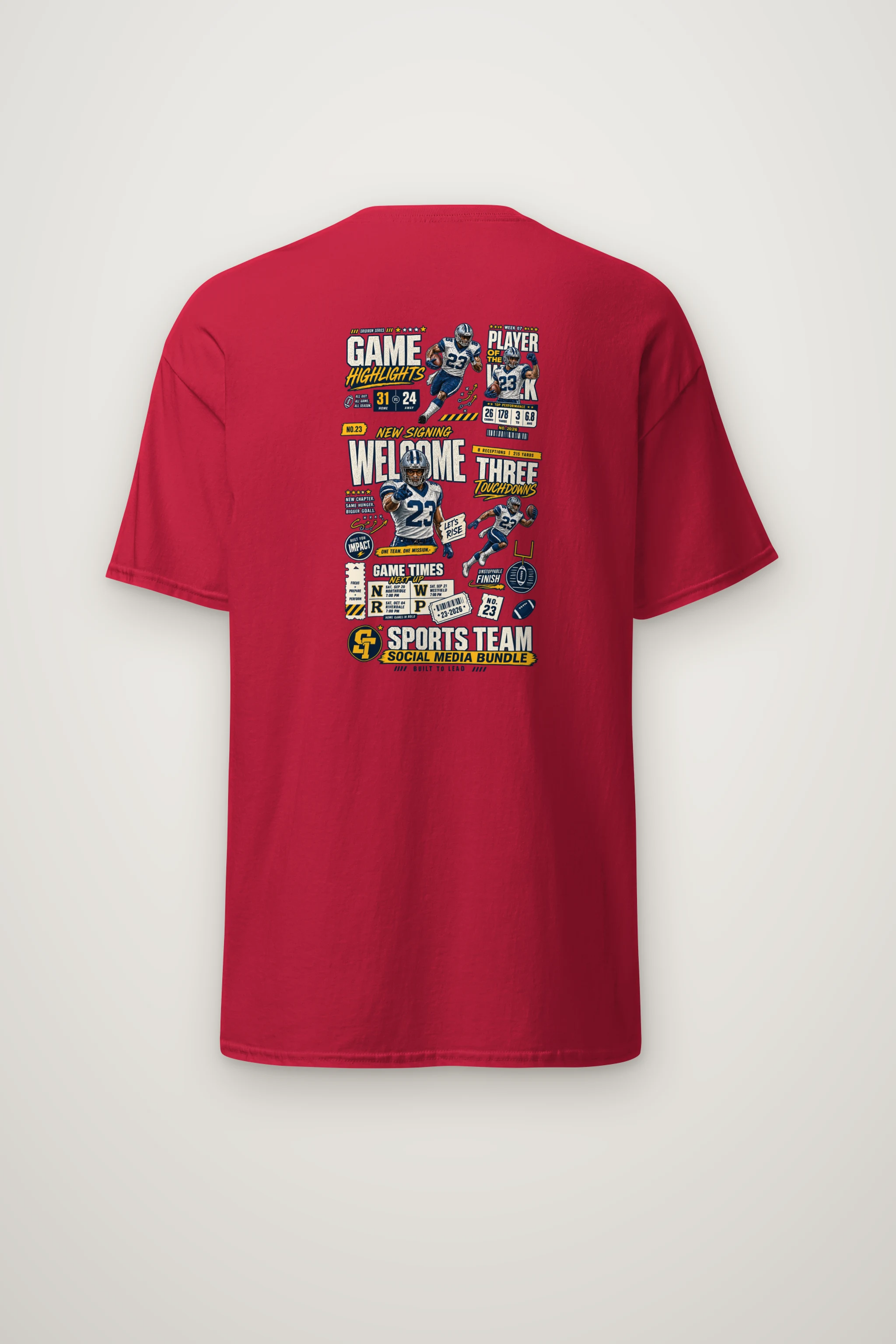 "Game Highlights" Heavyweight Unisex Crewneck T-shirt