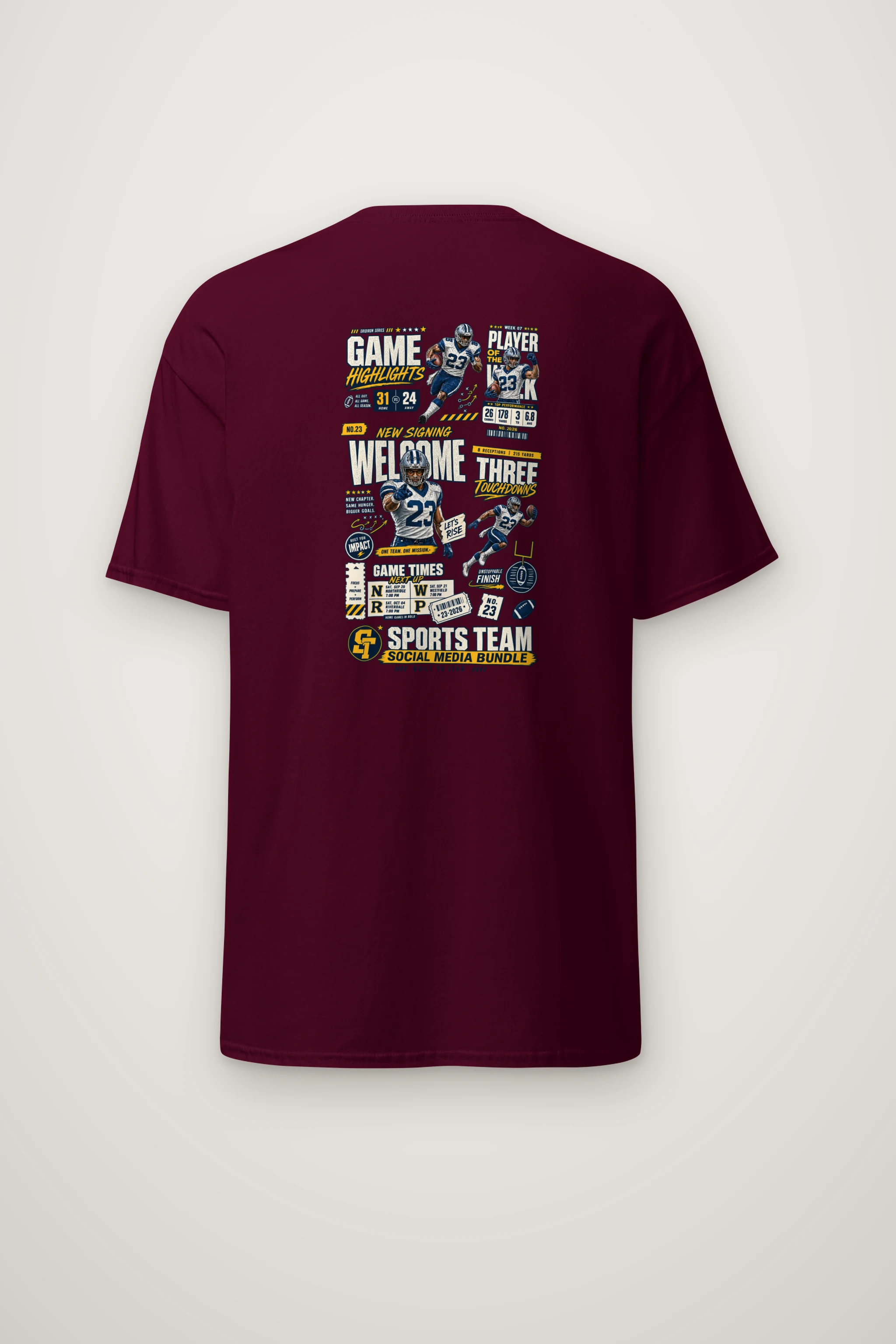 "Game Highlights" Heavyweight Unisex Crewneck T-shirt