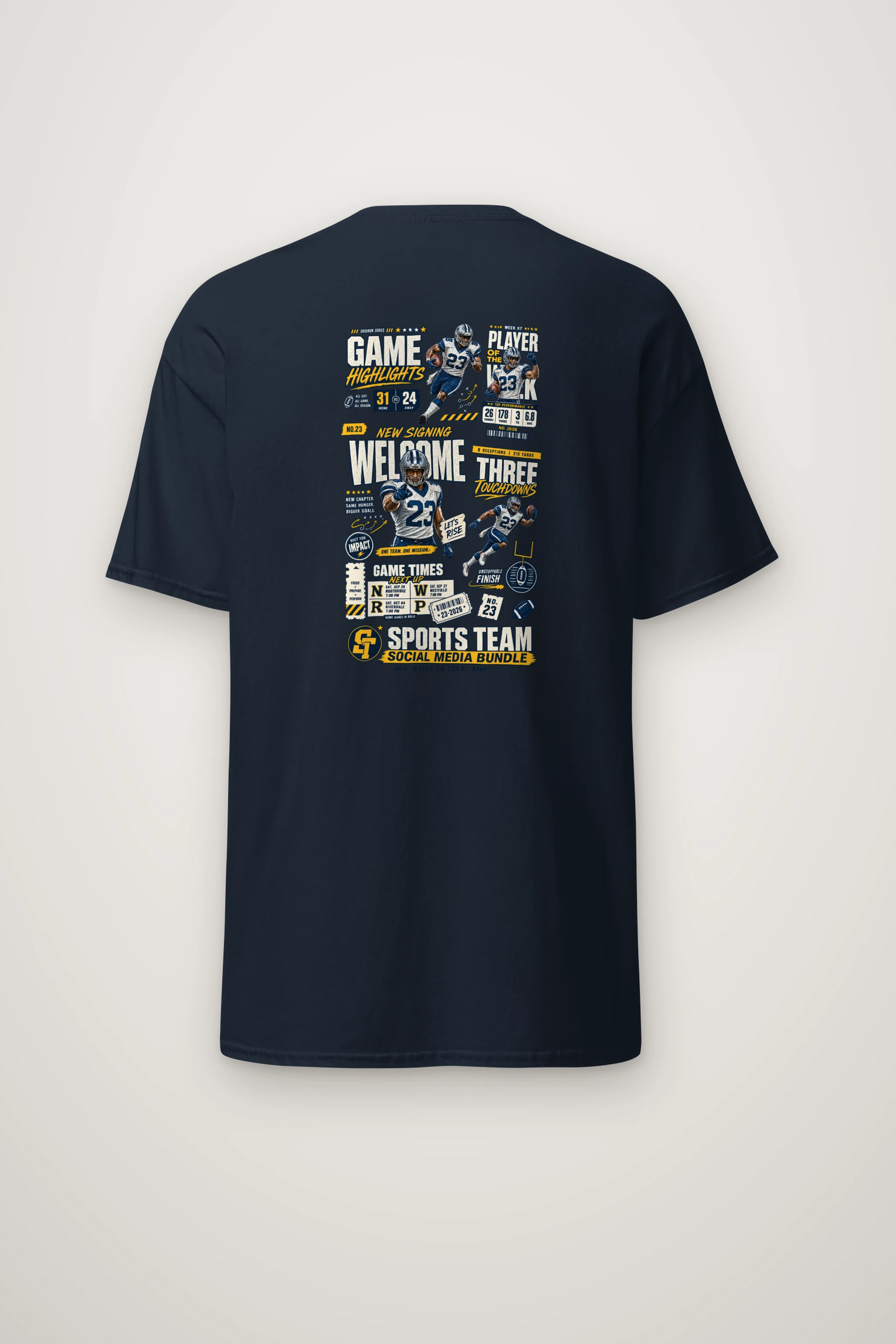 "Game Highlights" Heavyweight Unisex Crewneck T-shirt