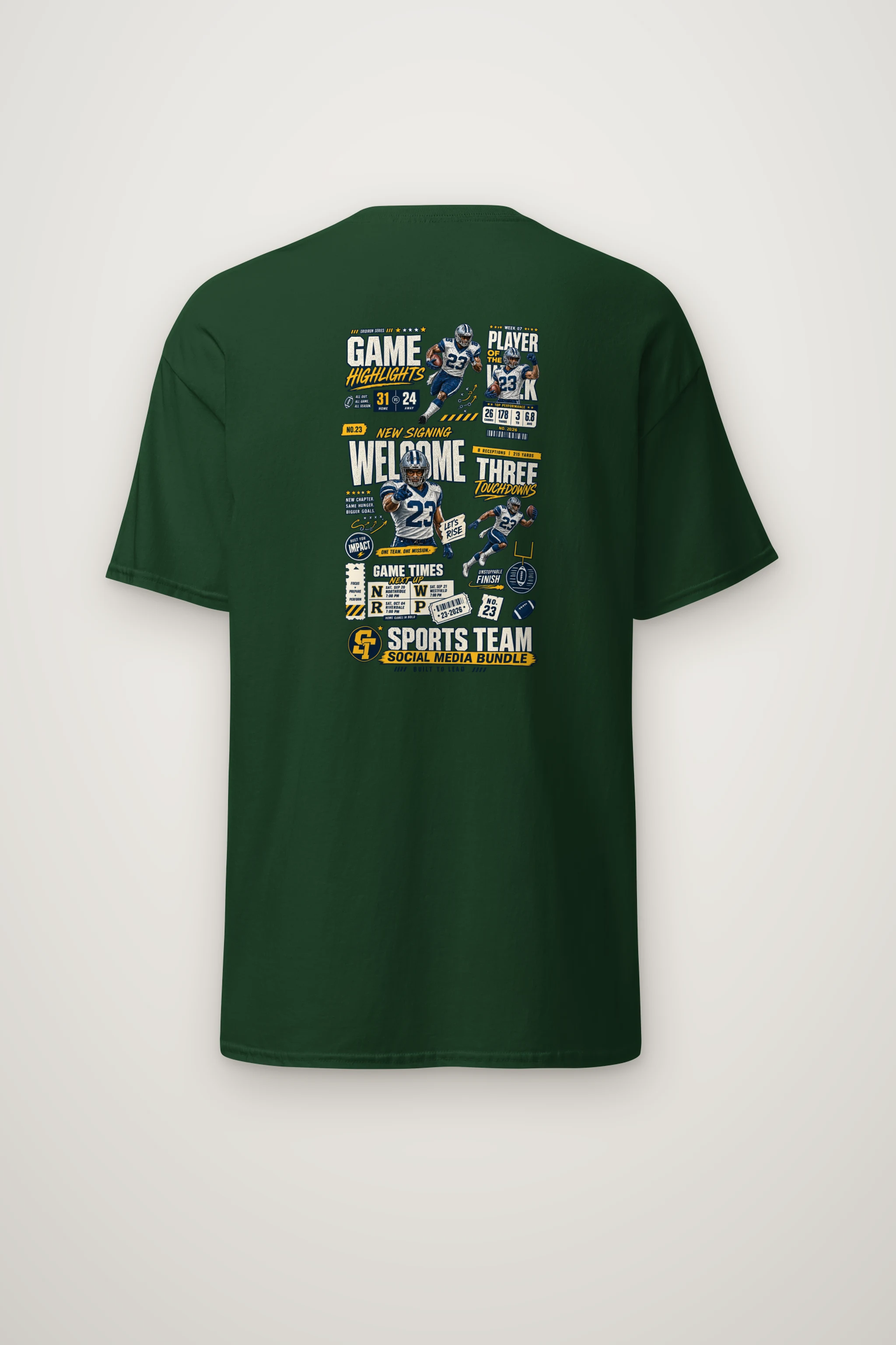 "Game Highlights" Heavyweight Unisex Crewneck T-shirt