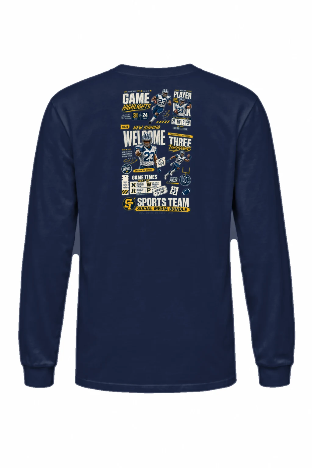 "Game Highlights" Unisex Longsleeve T-shirt | Gildan 2400
