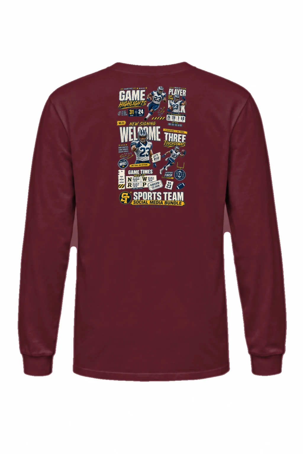 "Game Highlights" Unisex Longsleeve T-shirt | Gildan 2400