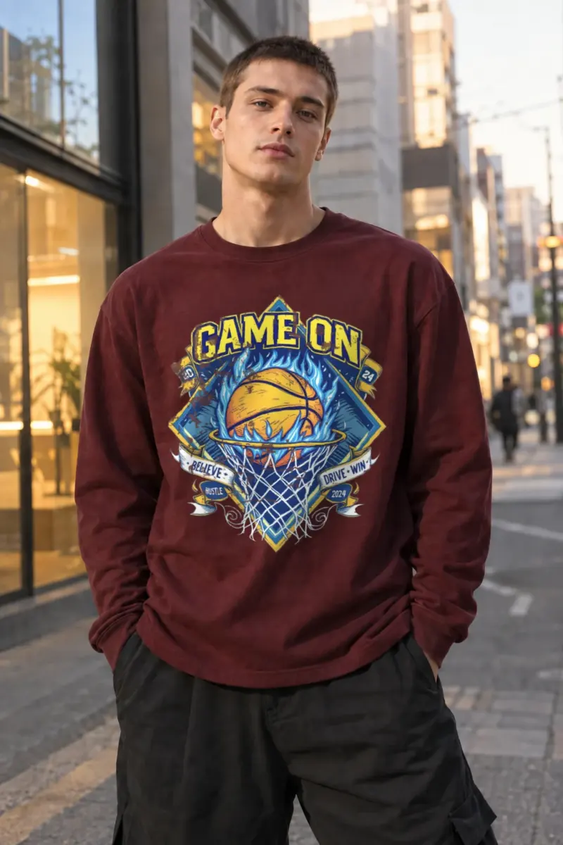 "Game On 2024" Unisex Longsleeve T-shirt | Gildan 2400