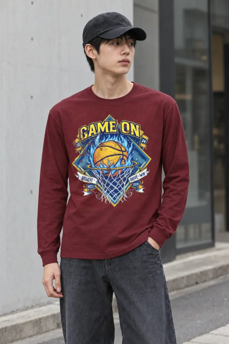 "Game On 2024" Unisex Longsleeve T-shirt | Gildan 2400