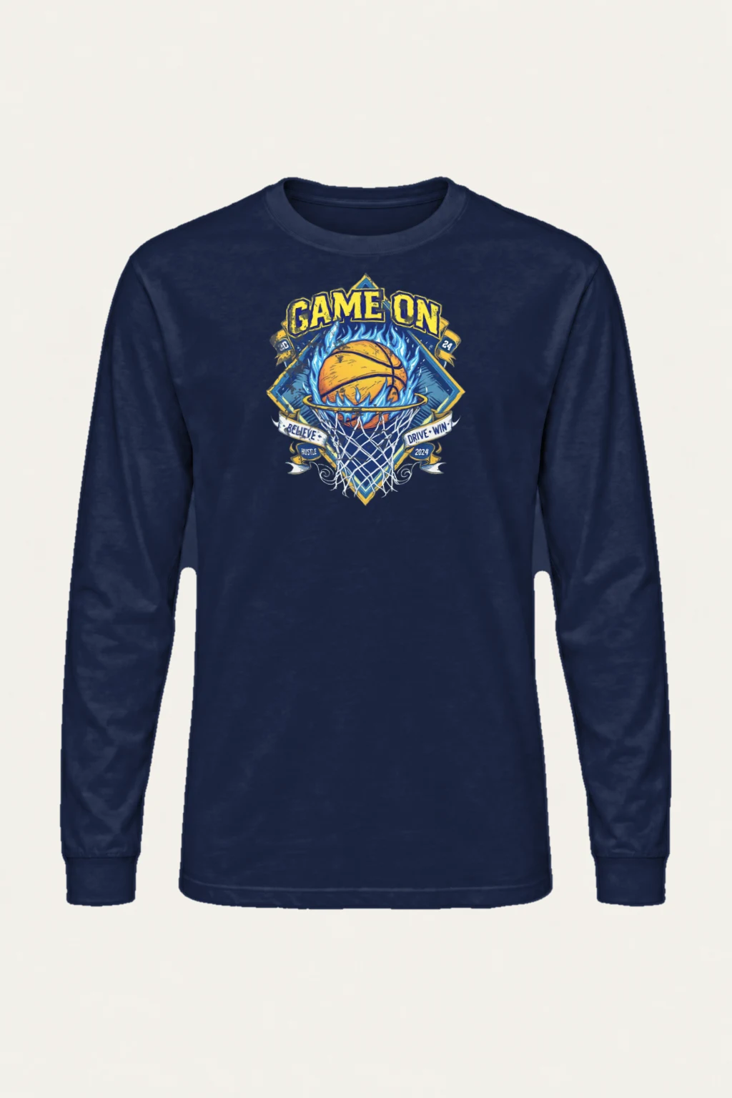 "Game On 2024" Unisex Longsleeve T-shirt | Gildan 2400