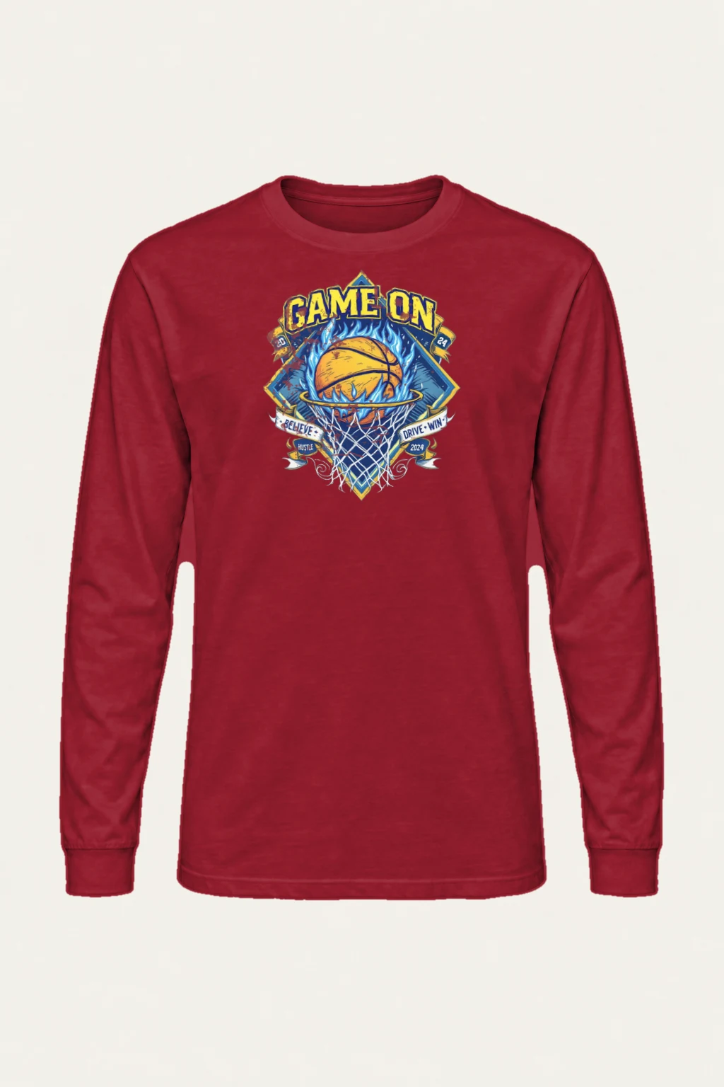 "Game On 2024" Unisex Longsleeve T-shirt | Gildan 2400