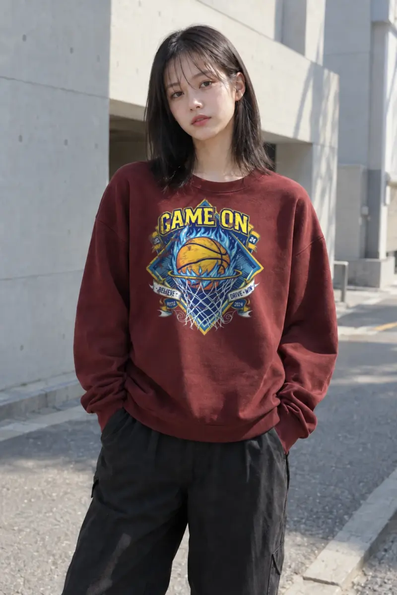 “Game On Emblem” Heavy Blend Unisex Crewneck Sweatshirt | Gildan 18000