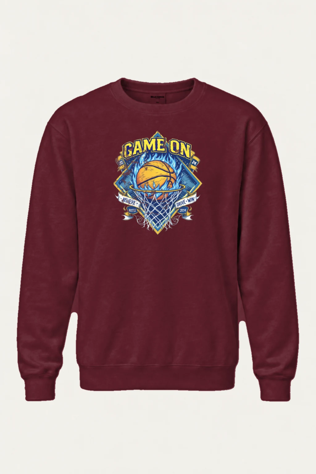 "Game On Emblem" Heavy Blend Unisex Crewneck Sweatshirt | Gildan 18000
