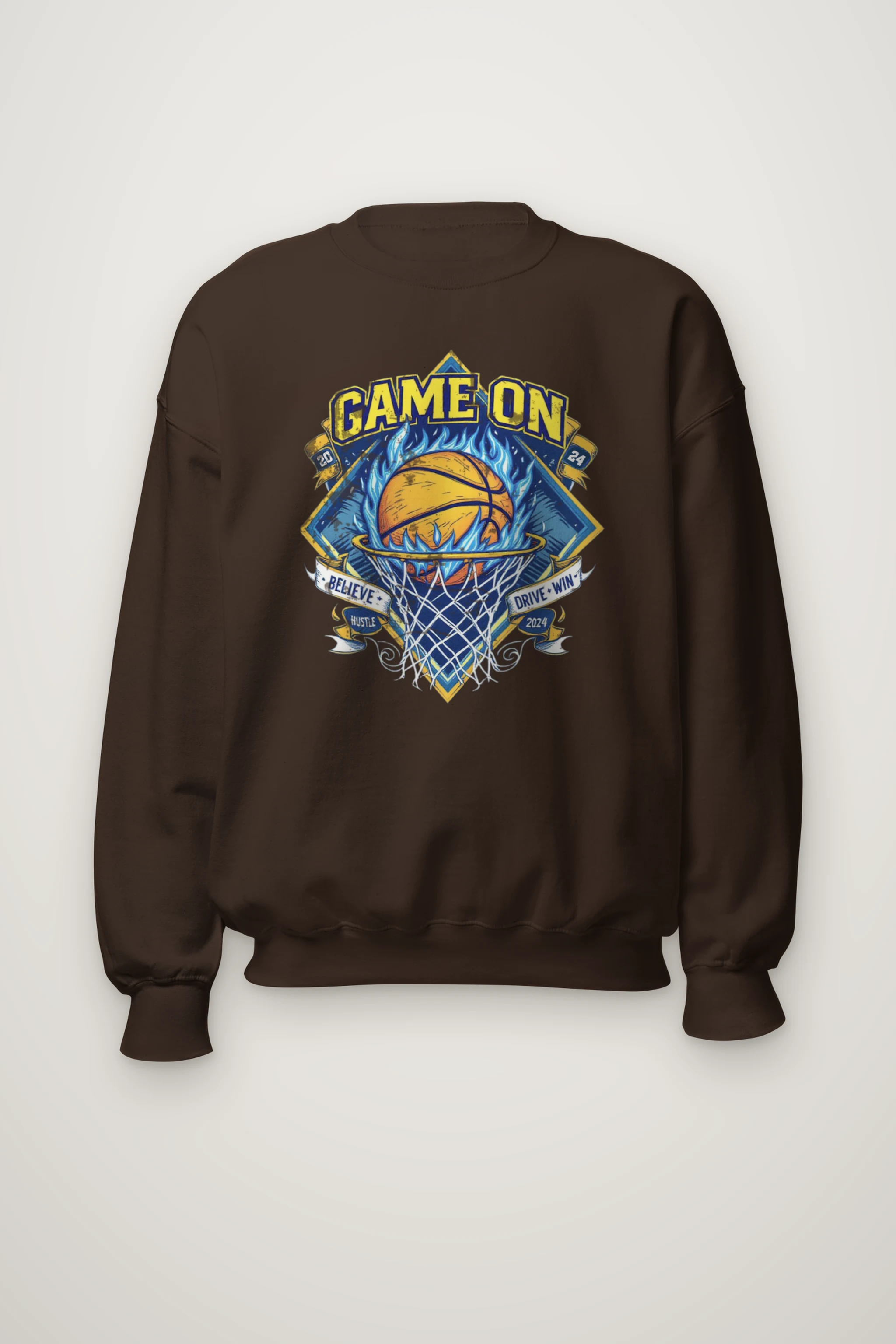 "Game On Emblem" Heavy Blend Unisex Crewneck Sweatshirt