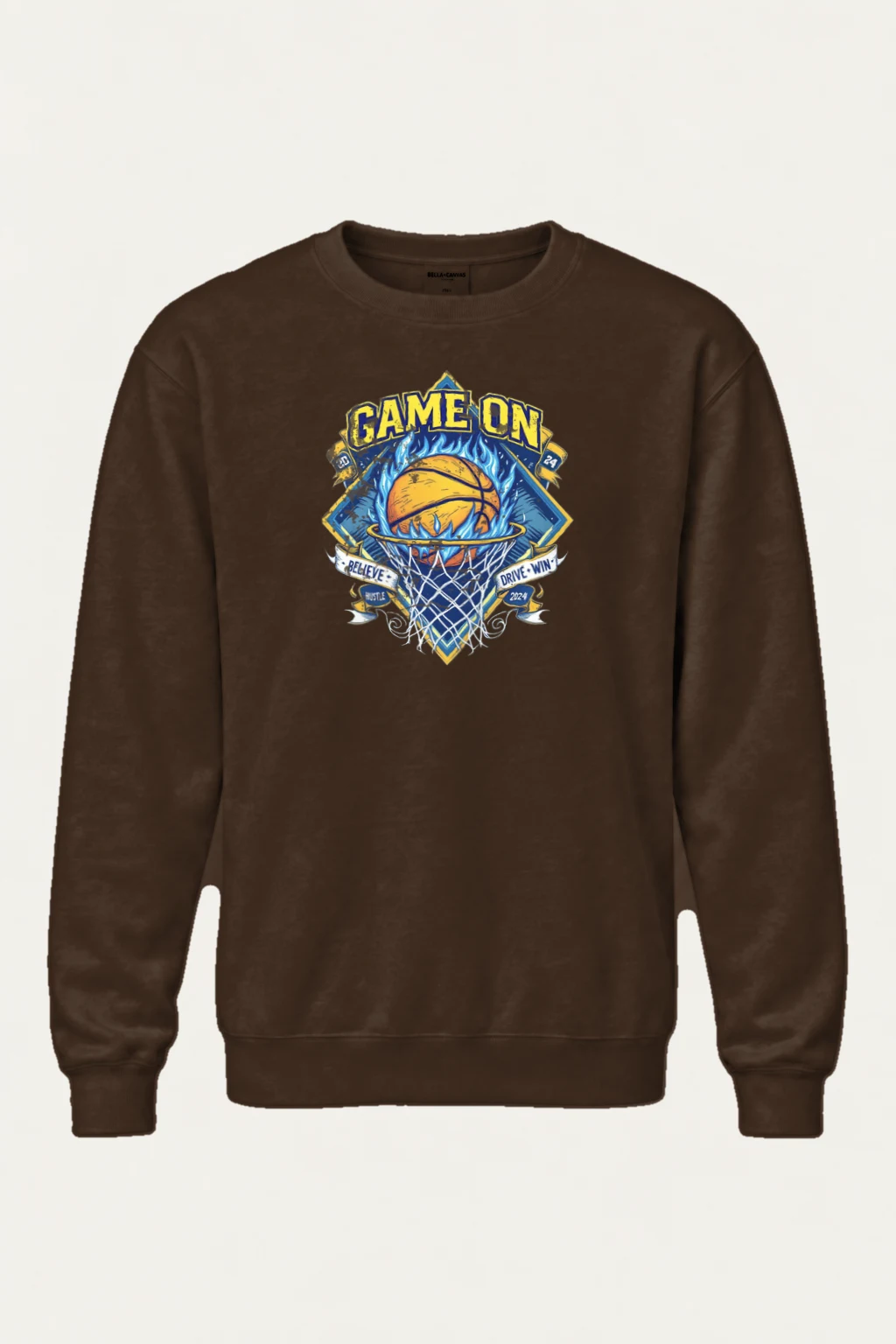 "Game On Emblem" Heavy Blend Unisex Crewneck Sweatshirt | Gildan 18000
