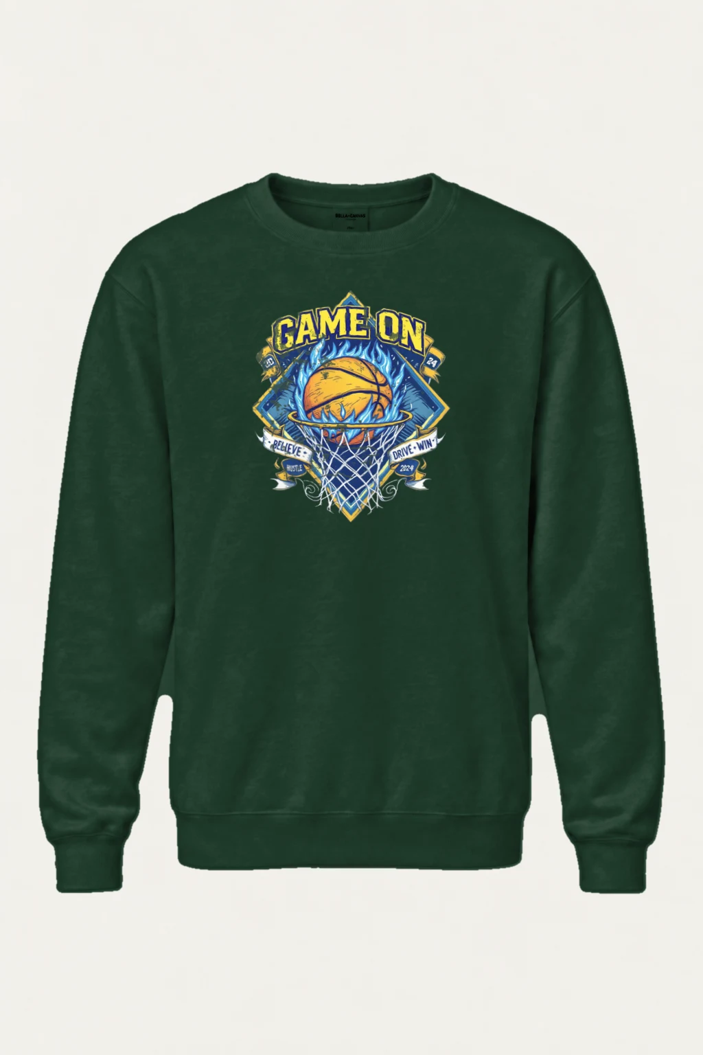 "Game On Emblem" Heavy Blend Unisex Crewneck Sweatshirt | Gildan 18000