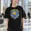 "Game On Flame" Heavyweight Unisex Crewneck T-shirt | Gildan 5000