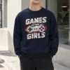 "Games Before Girls" Heavy Blend Unisex Crewneck Sweatshirt | Gildan 18000