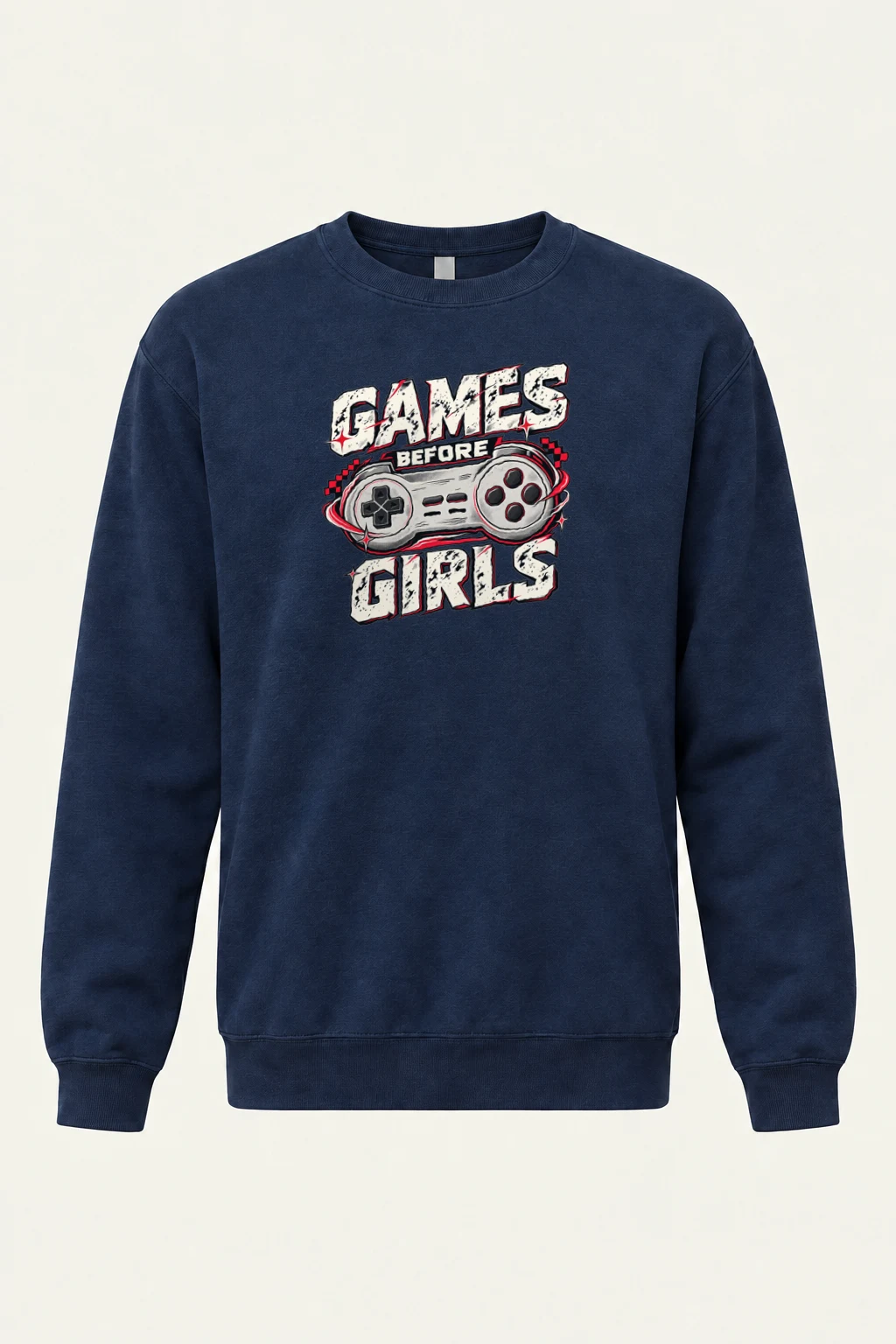 "Games Before Girls" Heavy Blend Unisex Crewneck Sweatshirt | Gildan 18000
