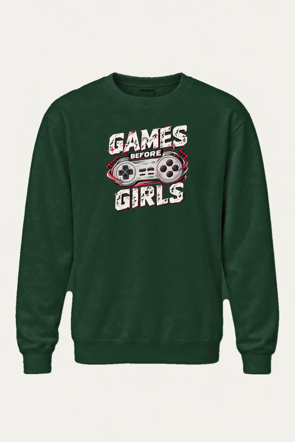 "Games Before Girls" Heavy Blend Unisex Crewneck Sweatshirt | Gildan 18000