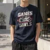"Games Before Girls" Heavyweight Unisex Crewneck T-shirt | Gildan 5000