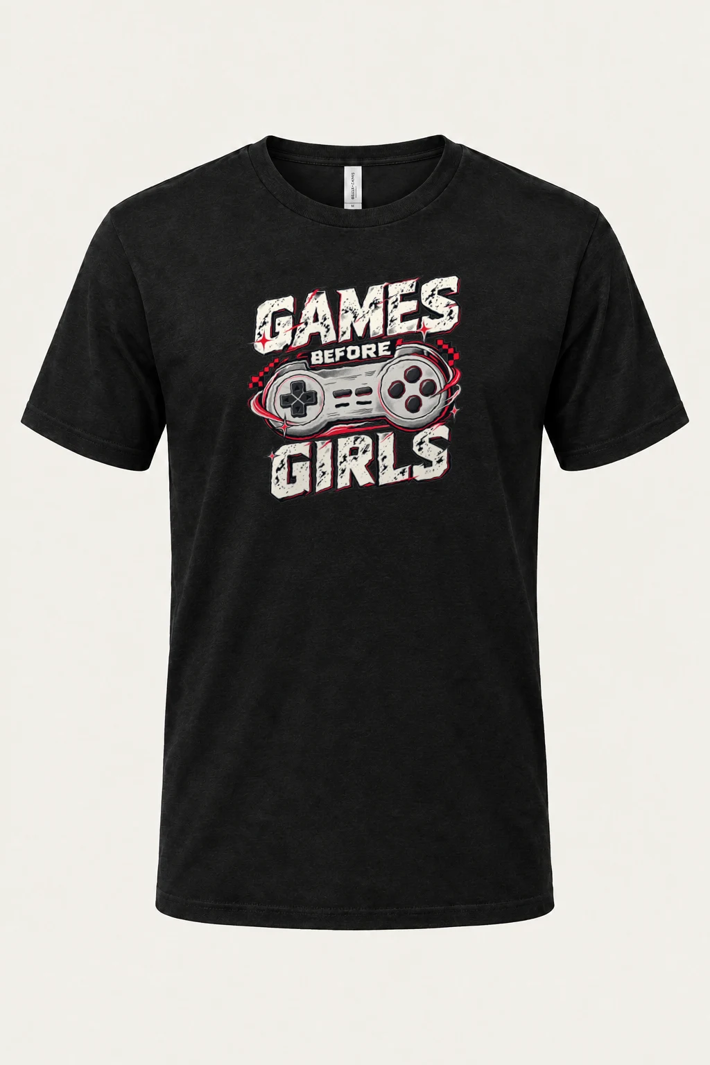 "Games Before Girls" Heavyweight Unisex Crewneck T-shirt | Gildan 5000
