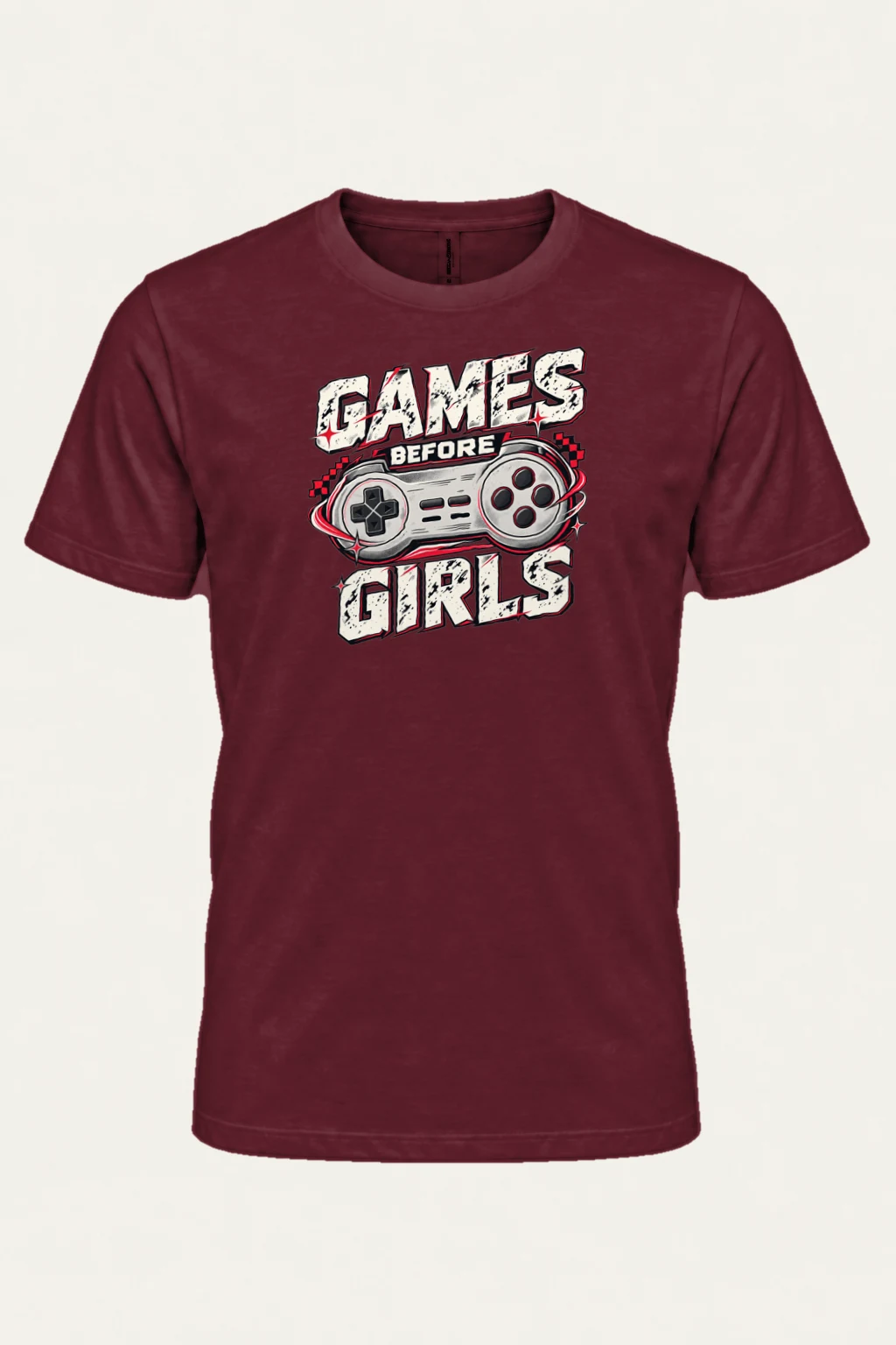 "Games Before Girls" Heavyweight Unisex Crewneck T-shirt | Gildan 5000