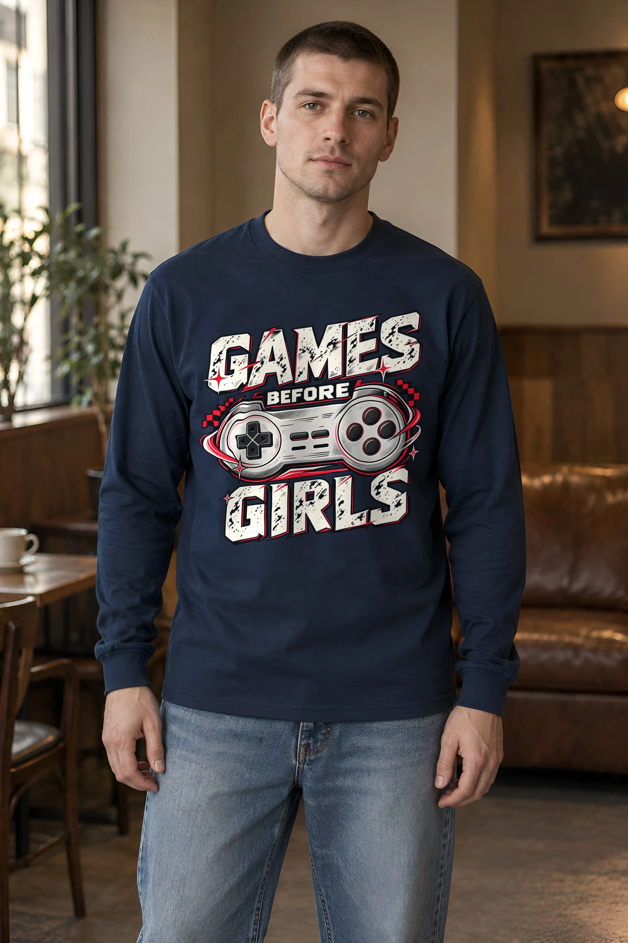 "Games Before Girls" Unisex Longsleeve T-shirt