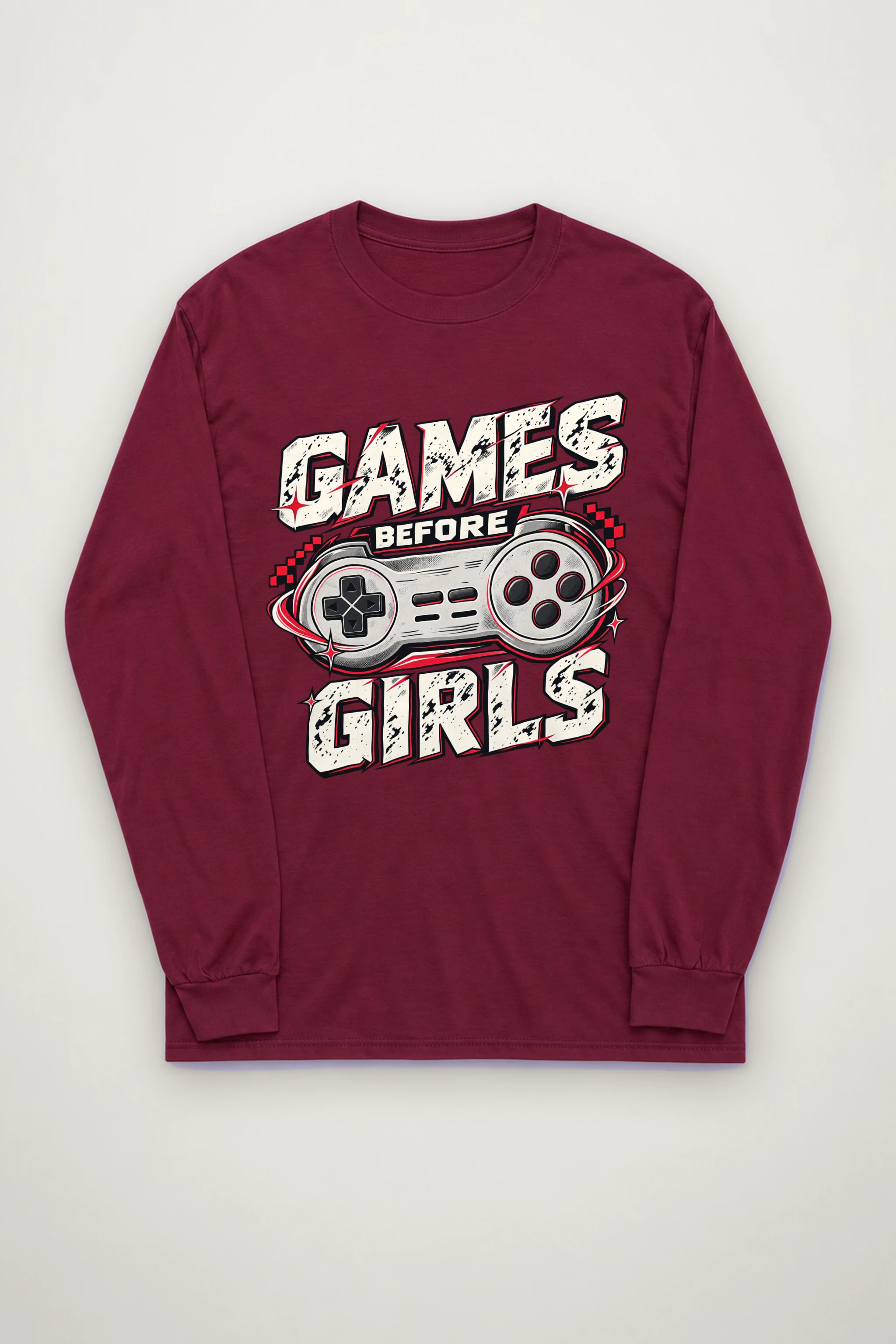 "Games Before Girls" Unisex Longsleeve T-shirt