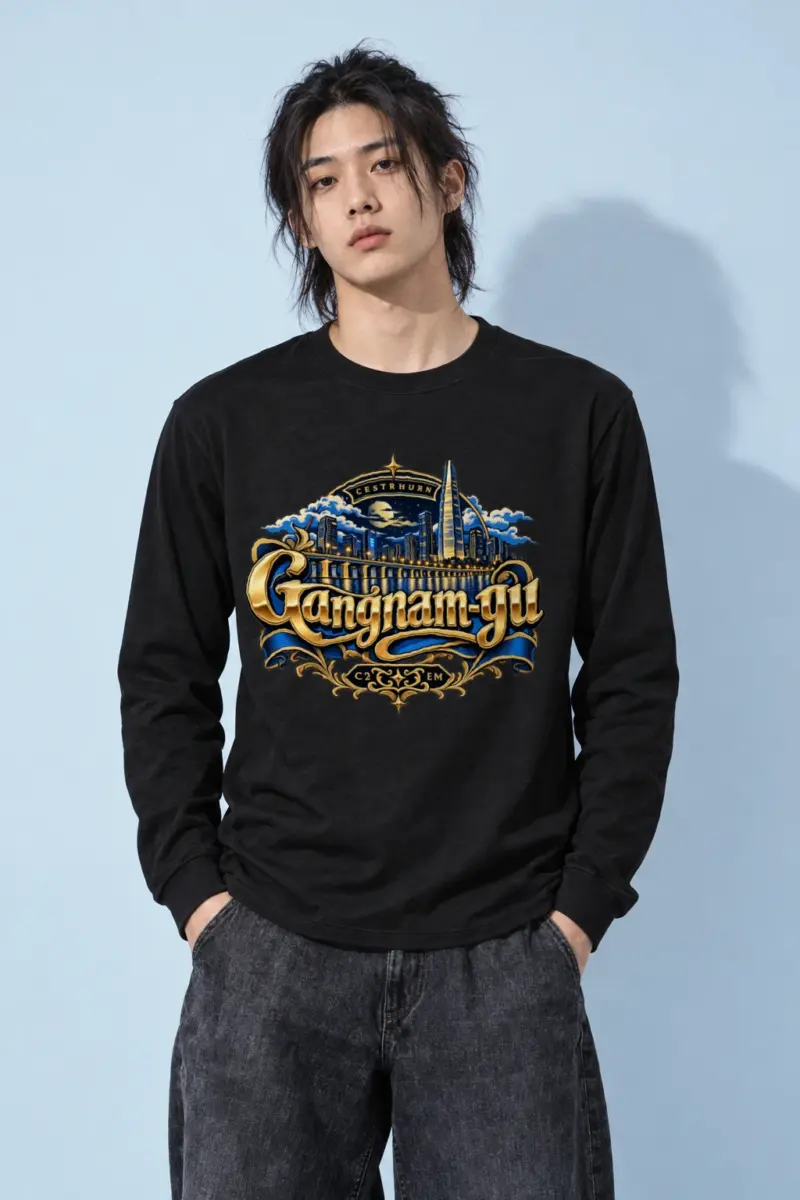 "Cestrhurn Night Skyline" Unisex Longsleeve T-shirt