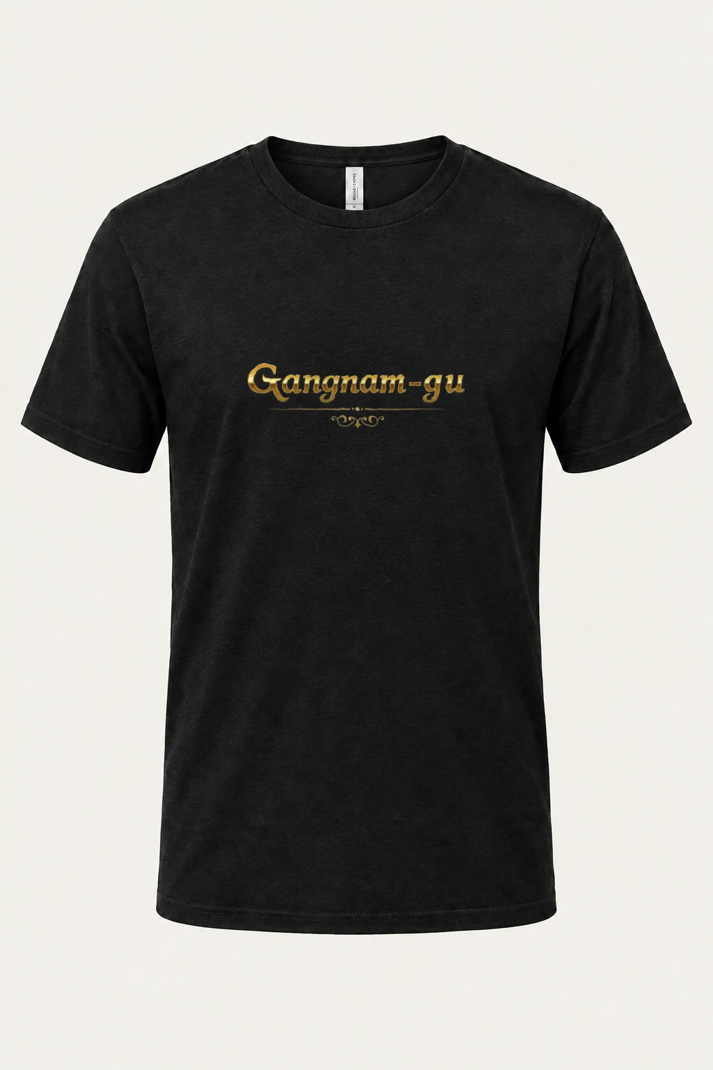 "Gangnam-gu Gold Emblem" Heavyweight Unisex Crewneck T-shirt | Gildan 5000