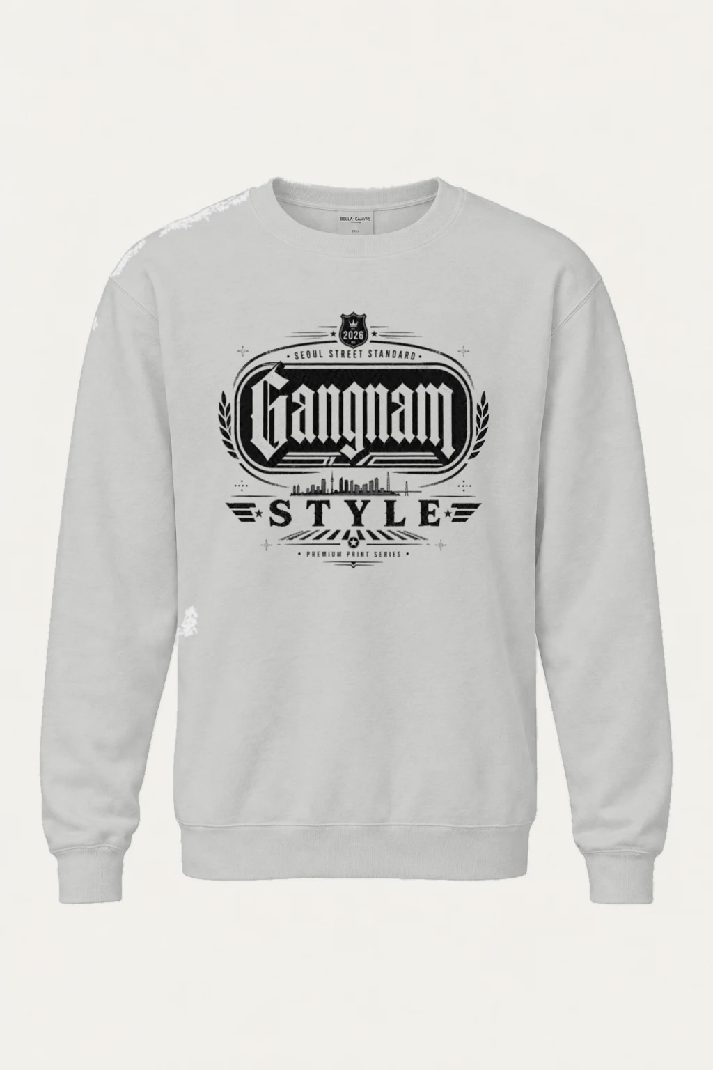 "Gangnam Street Standard" Unisex Sponge Fleece Crewneck Sweatshirt | Bella + Canvas 3901
