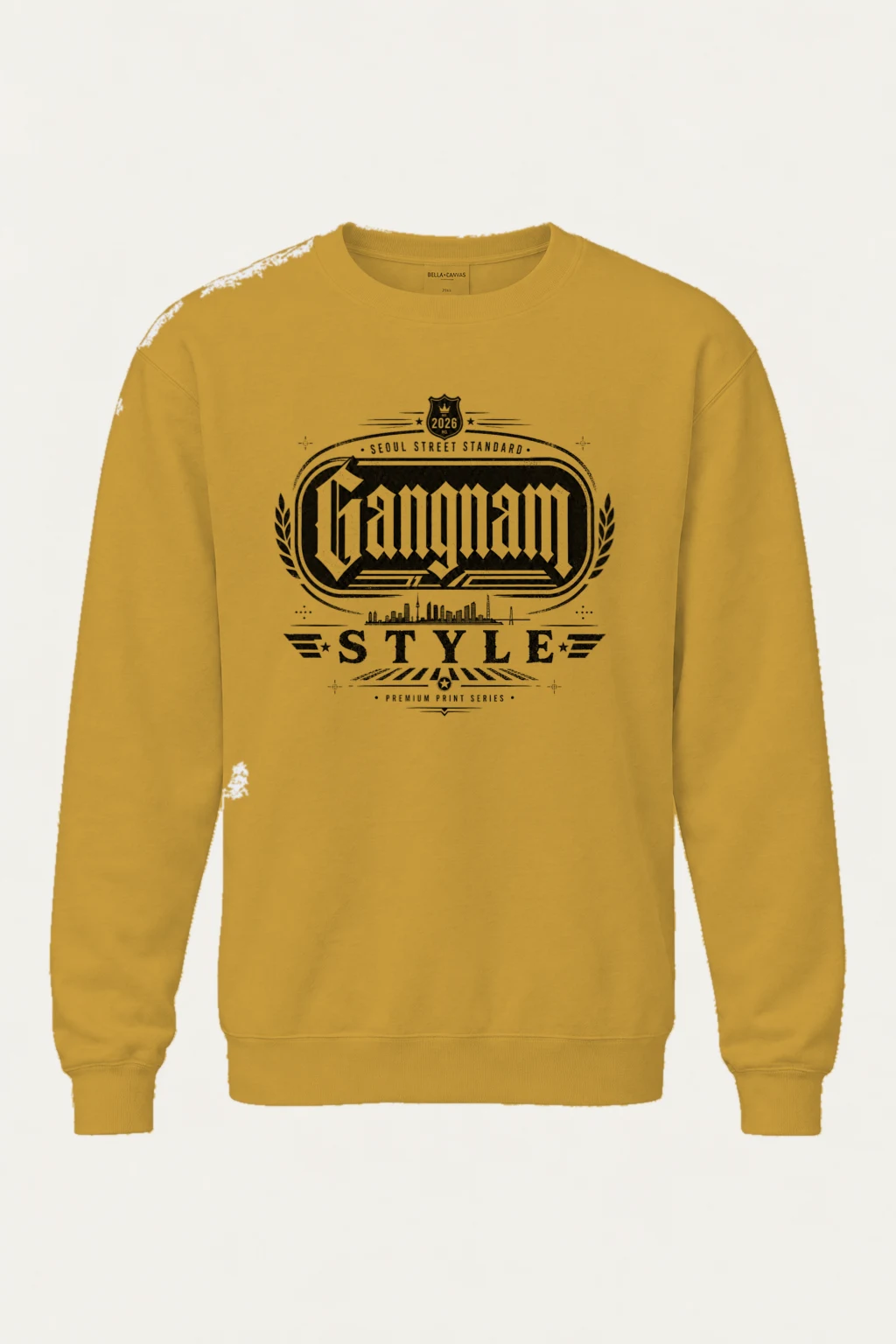 "Gangnam Street Standard" Unisex Sponge Fleece Crewneck Sweatshirt | Bella + Canvas 3901