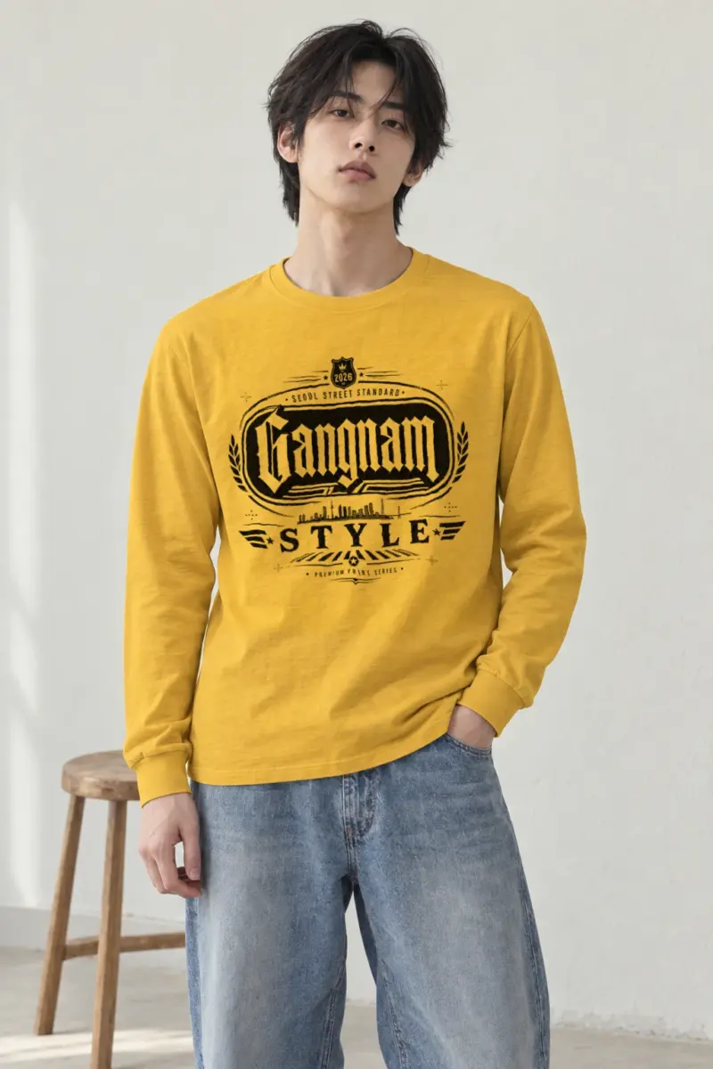 "Gangnam Style Emblem" Unisex Longsleeve T-shirt