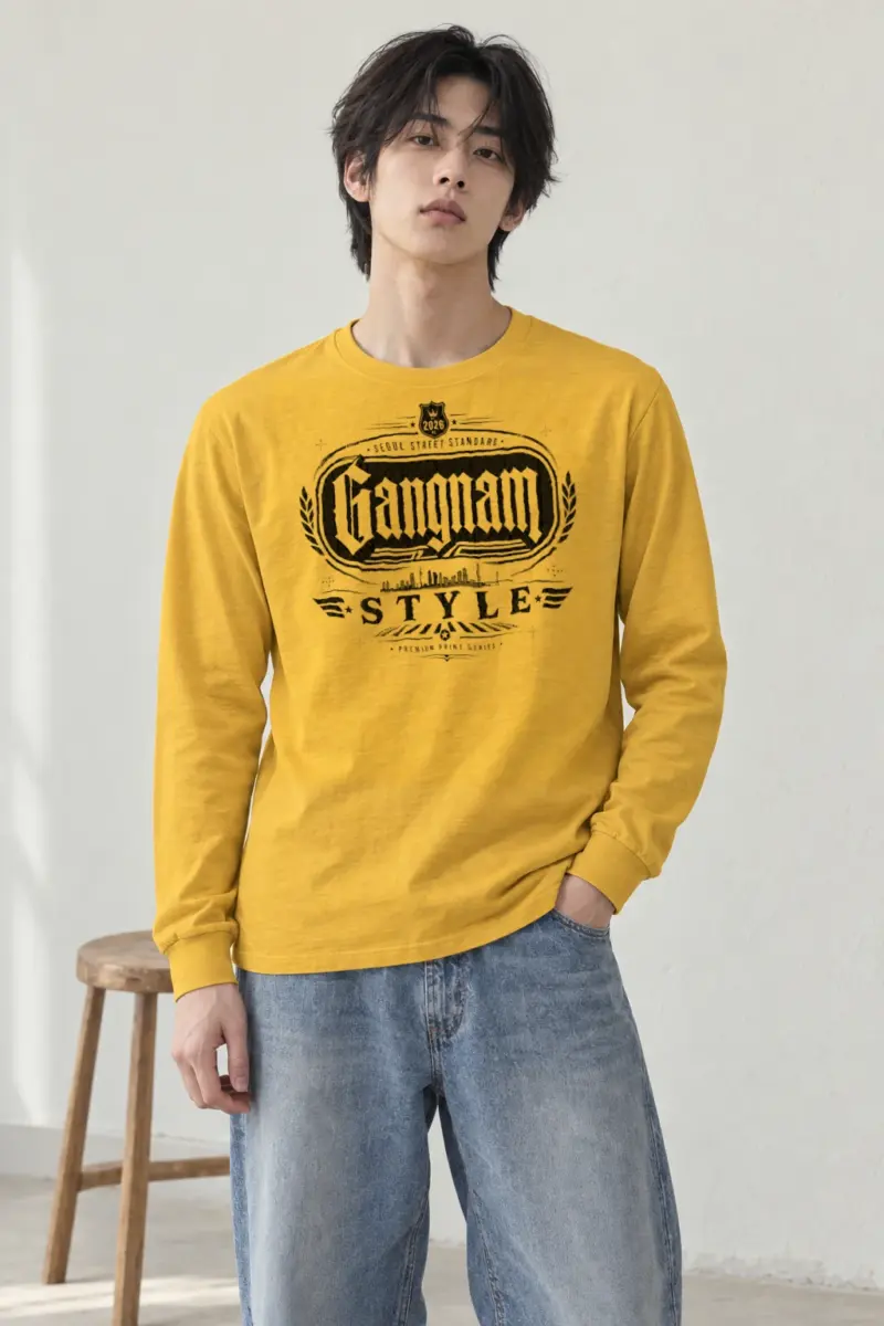 "Gangnam Style Emblem" Unisex Longsleeve T-shirt