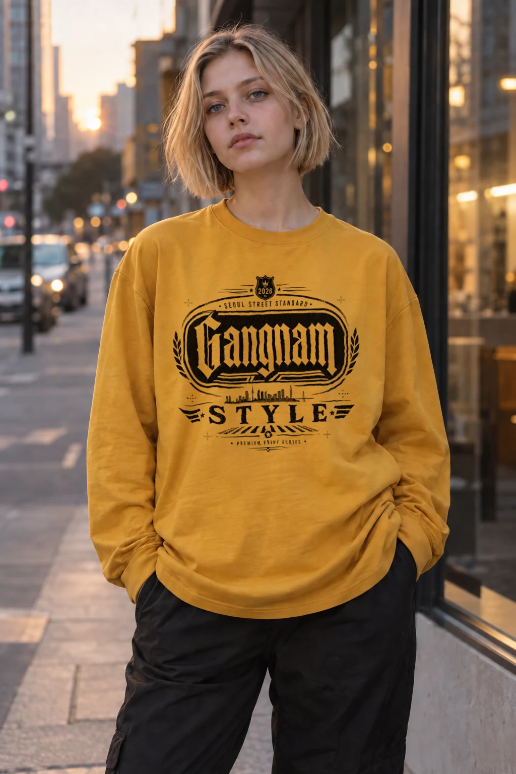 "Gangnam Style Emblem" Unisex Longsleeve T-shirt | Gildan 2400