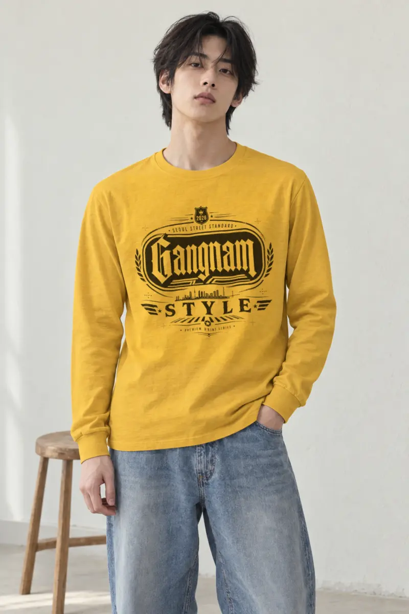 "Gangnam Style Emblem" Unisex Longsleeve T-shirt