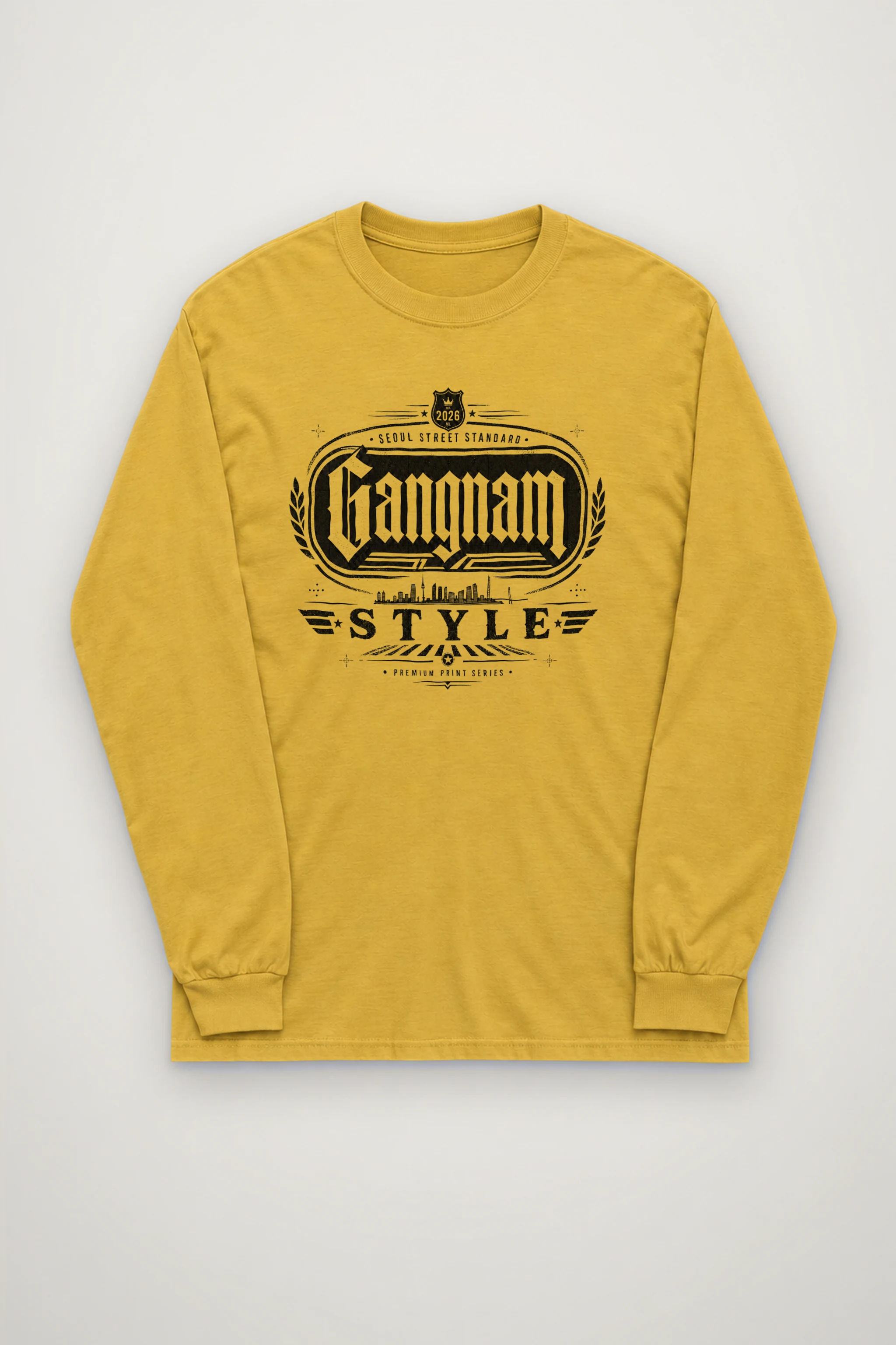 "Gangnam Style Emblem" Unisex Longsleeve T-shirt