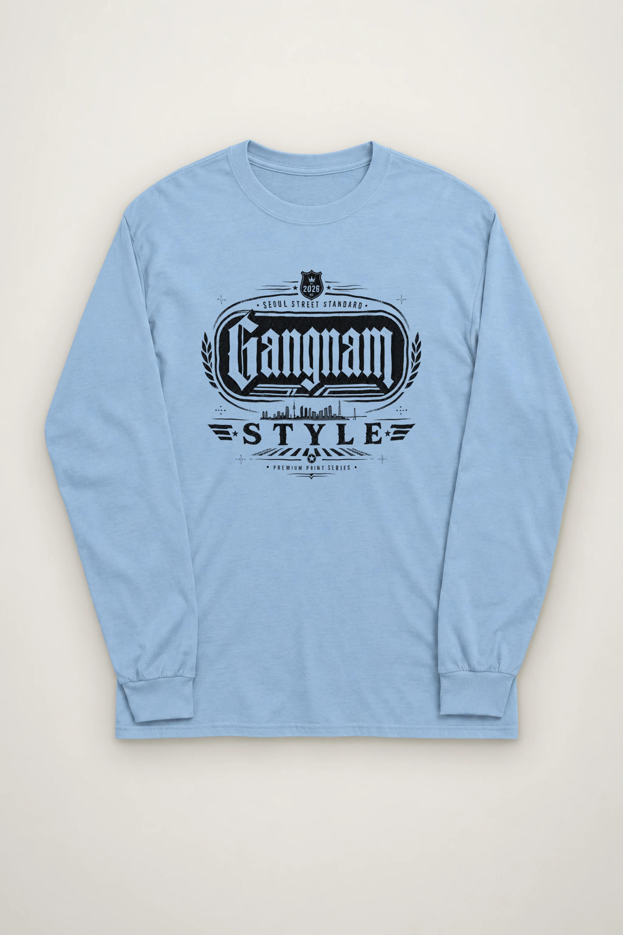"Gangnam Style Emblem" Unisex Longsleeve T-shirt