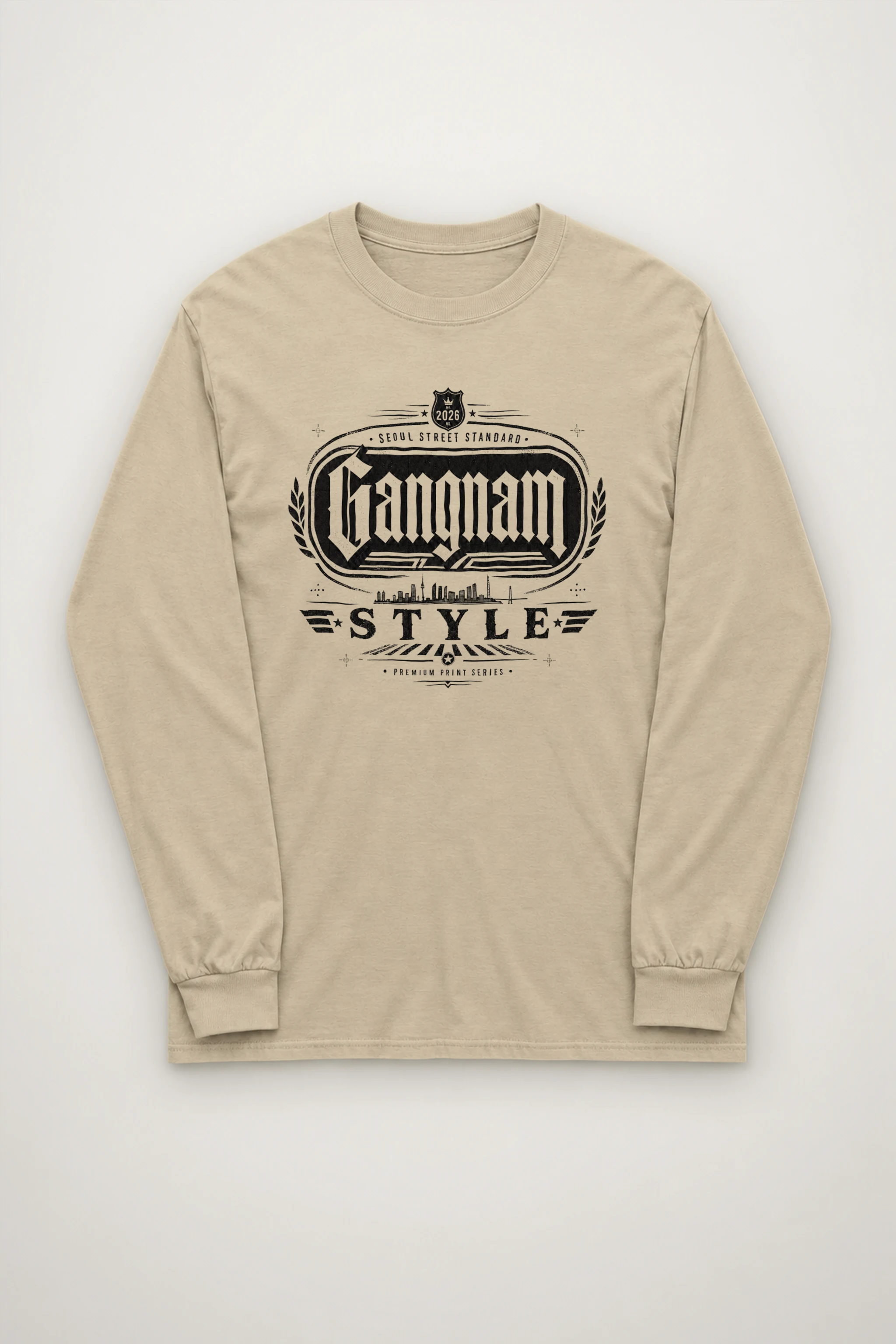 "Gangnam Style Emblem" Unisex Longsleeve T-shirt