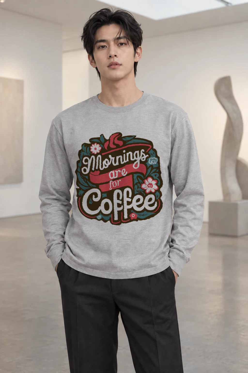 "Garden Brew Lettering" Unisex Longsleeve T-shirt | Gildan 2400
