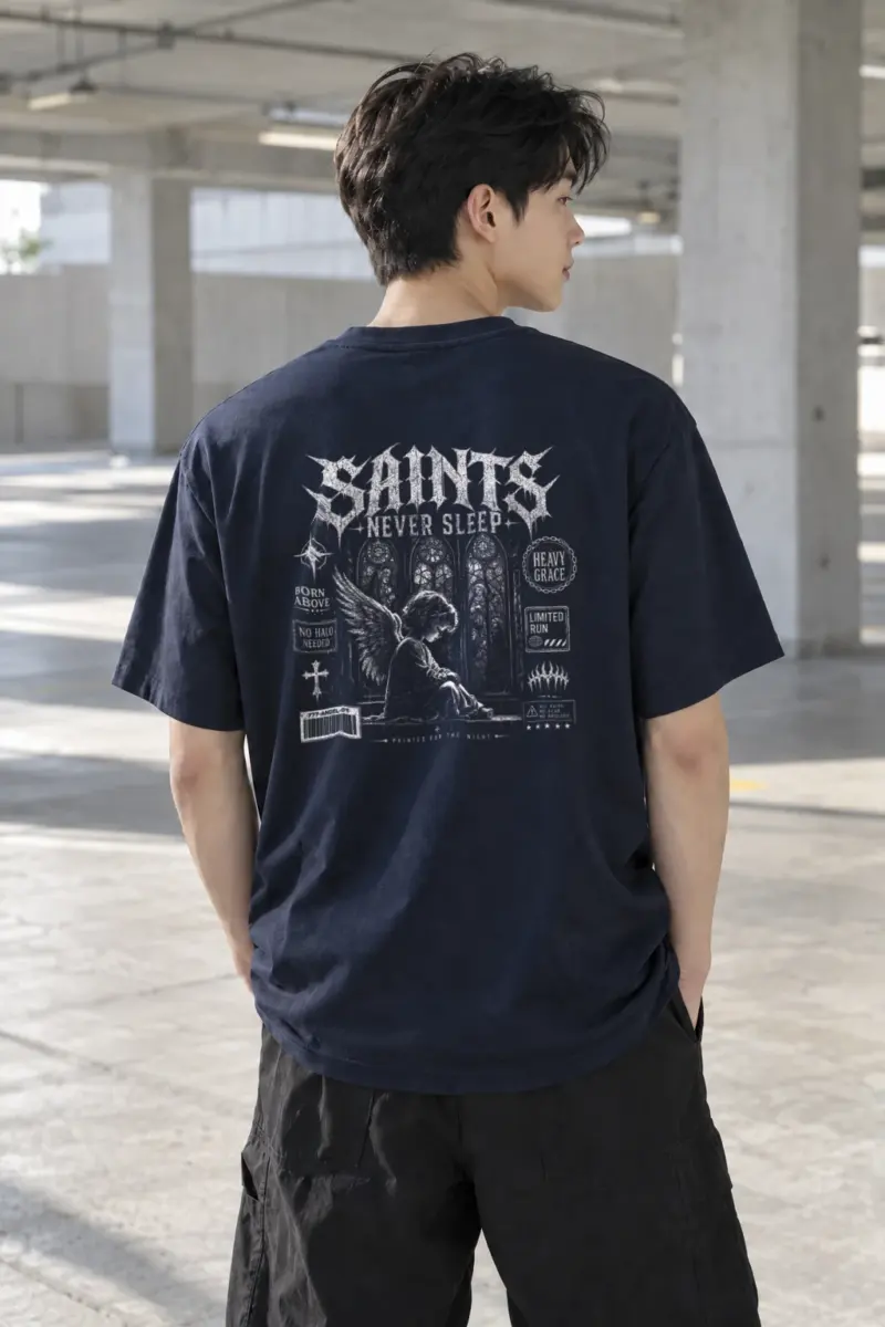 "Gargoyle Cathedral" Heavyweight Unisex Crewneck T-shirt | Gildan 5000