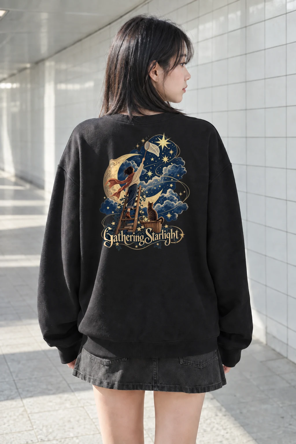"Gathering Starlight" Heavy Blend Unisex Crewneck Sweatshirt | Gildan 18000