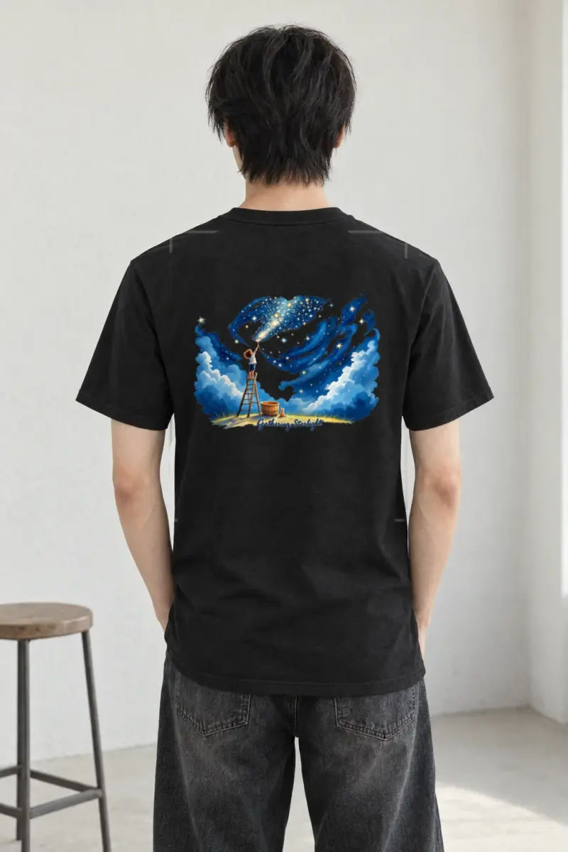 "Gathering Starlight" Heavyweight Unisex Crewneck T-shirt