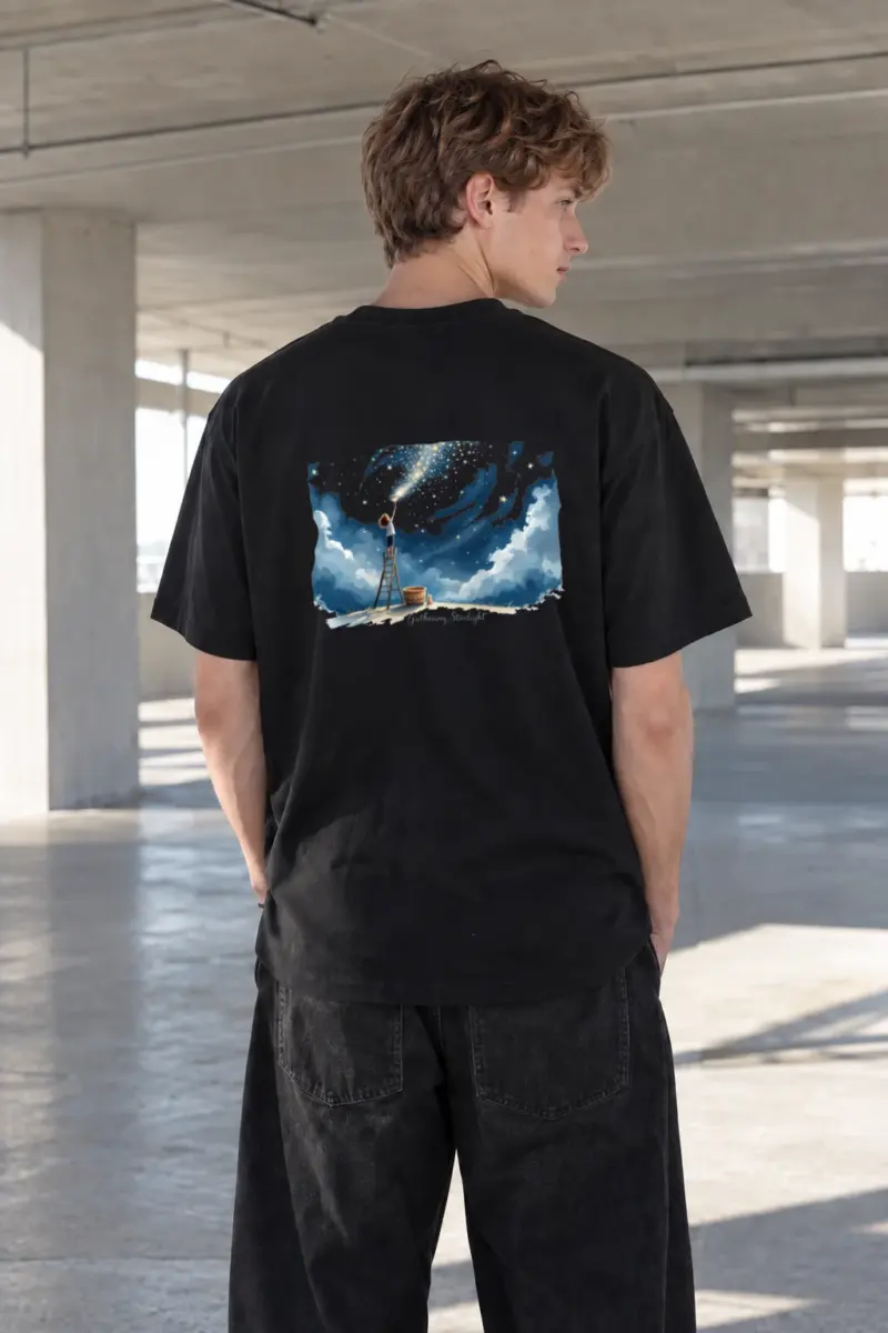 “Gathering Starlight” Heavyweight Unisex Crewneck T-shirt | Gildan 5000