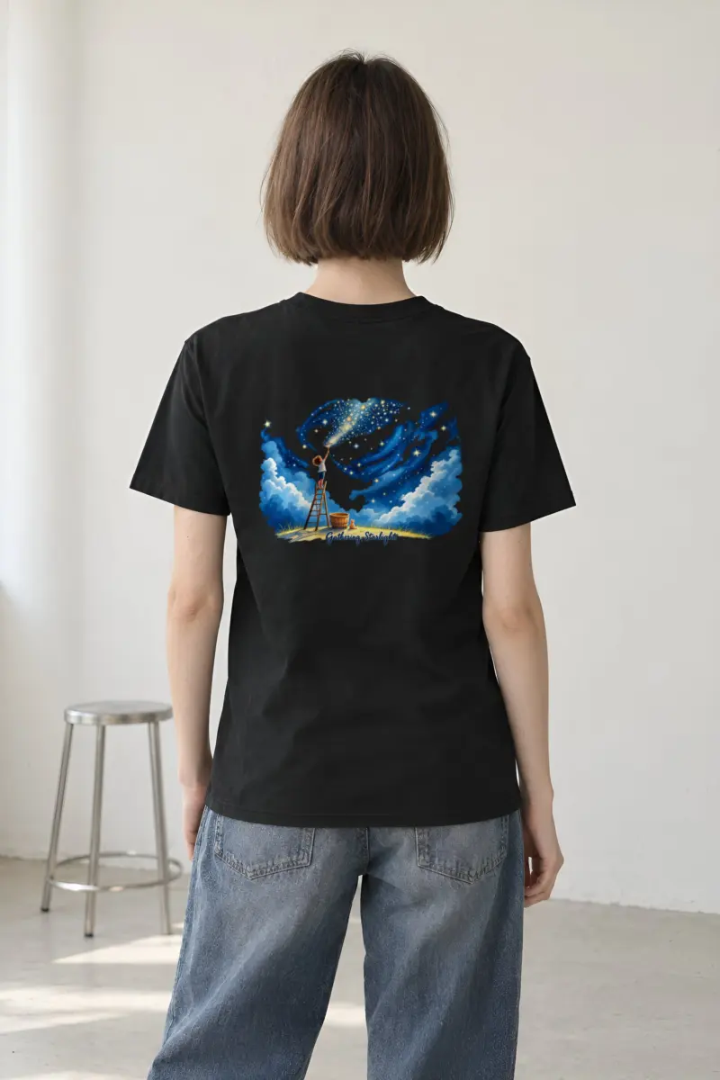 "Gathering Starlight" Heavyweight Unisex Crewneck T-shirt