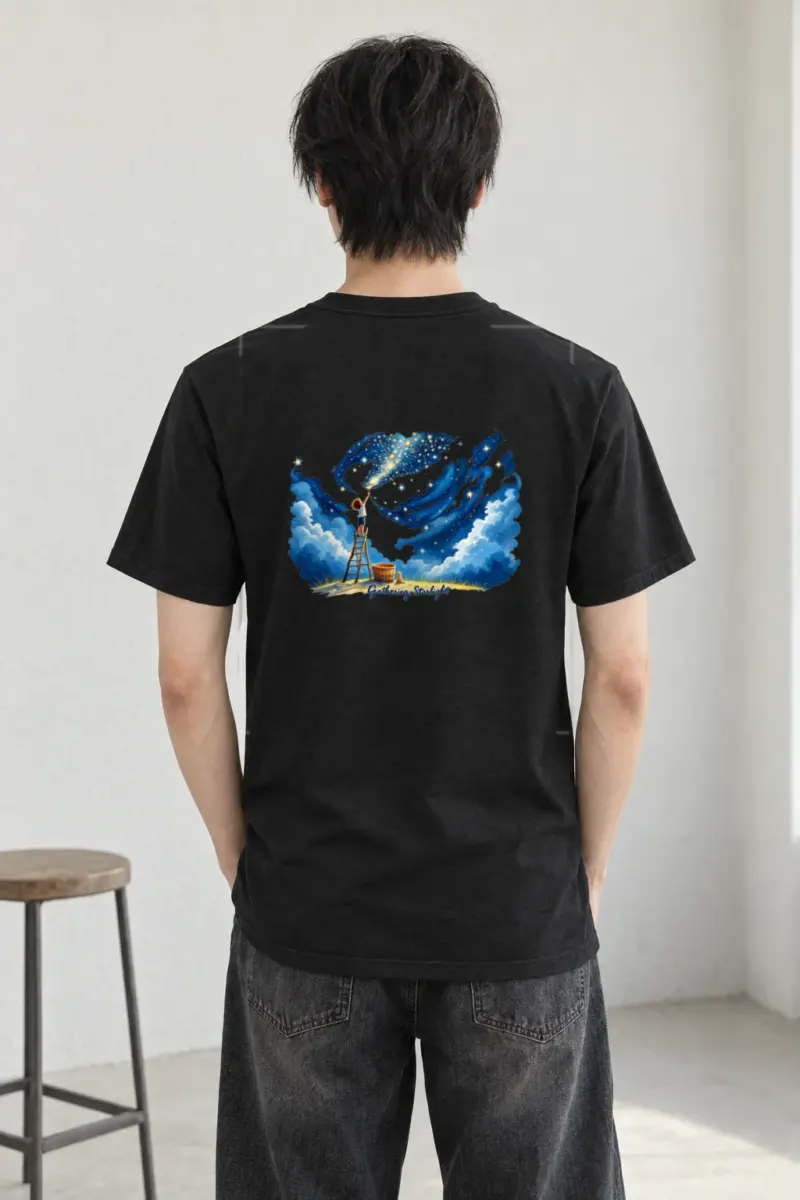 "Gathering Starlight" Heavyweight Unisex Crewneck T-shirt