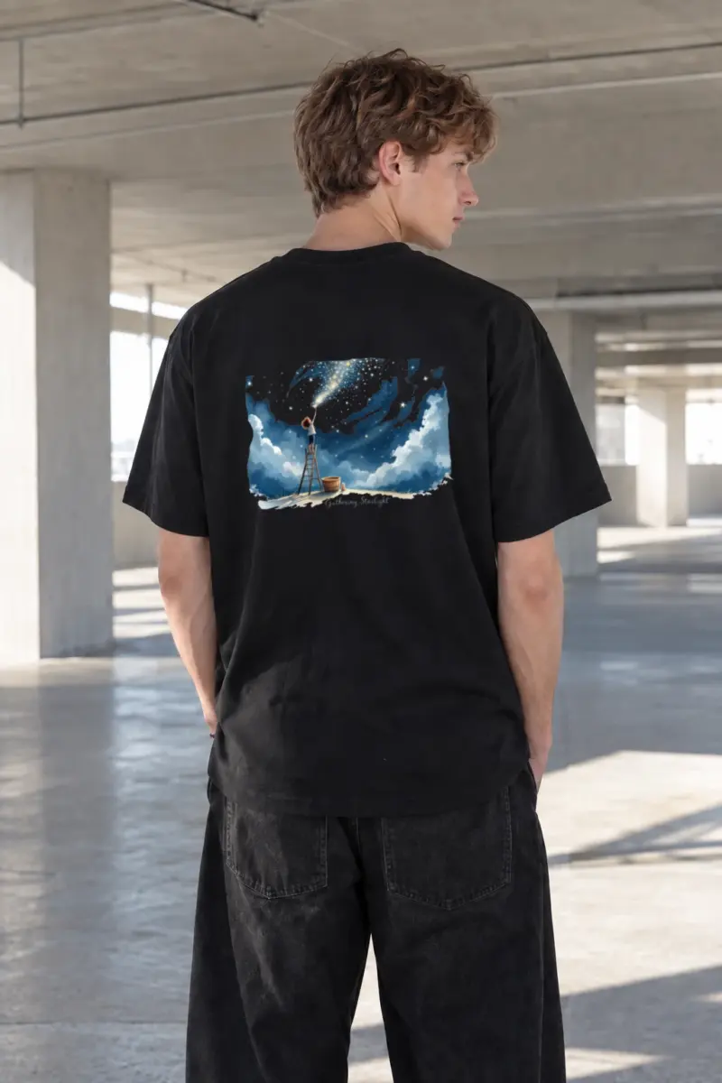 "Gathering Starlight" Heavyweight Unisex Crewneck T-shirt | Gildan 5000